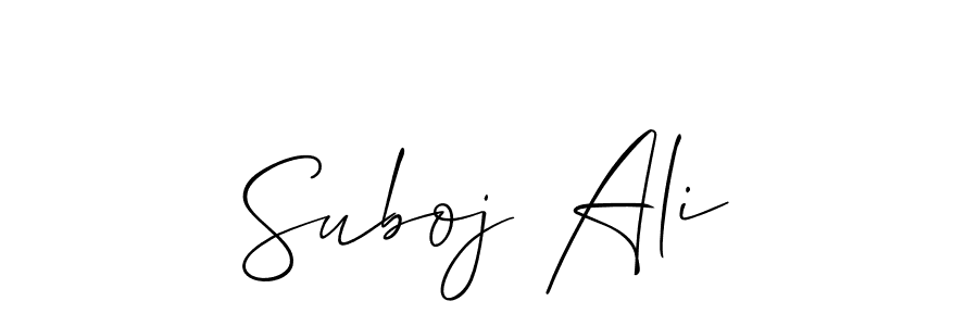 How to make Suboj Ali signature? Allison_Script is a professional autograph style. Create handwritten signature for Suboj Ali name. Suboj Ali signature style 2 images and pictures png