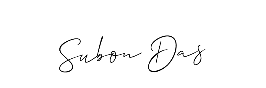 Also You can easily find your signature by using the search form. We will create Subon Das name handwritten signature images for you free of cost using Allison_Script sign style. Subon Das signature style 2 images and pictures png