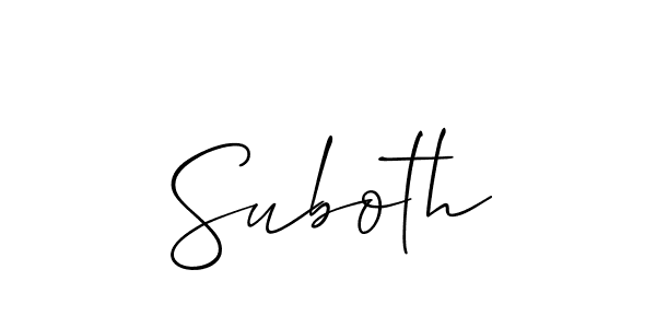 Allison_Script is a professional signature style that is perfect for those who want to add a touch of class to their signature. It is also a great choice for those who want to make their signature more unique. Get Suboth name to fancy signature for free. Suboth signature style 2 images and pictures png