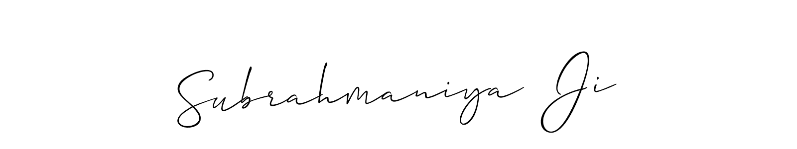 You can use this online signature creator to create a handwritten signature for the name Subrahmaniya  Ji. This is the best online autograph maker. Subrahmaniya  Ji signature style 2 images and pictures png