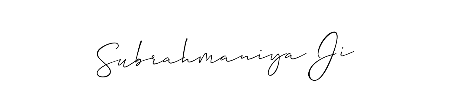 You can use this online signature creator to create a handwritten signature for the name Subrahmaniya Ji. This is the best online autograph maker. Subrahmaniya Ji signature style 2 images and pictures png