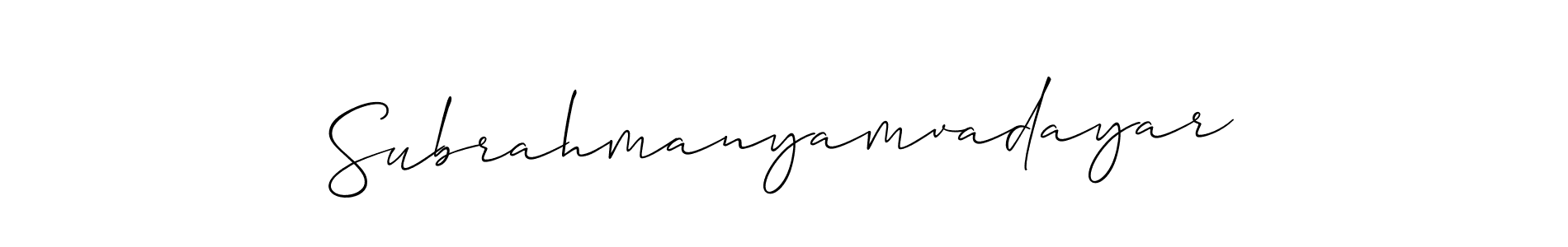 Best and Professional Signature Style for Subrahmanyamvadayar. Allison_Script Best Signature Style Collection. Subrahmanyamvadayar signature style 2 images and pictures png