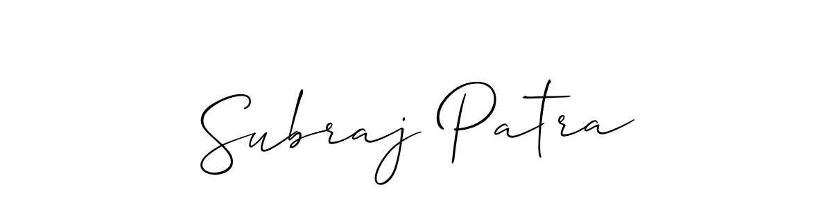 How to make Subraj Patra signature? Allison_Script is a professional autograph style. Create handwritten signature for Subraj Patra name. Subraj Patra signature style 2 images and pictures png