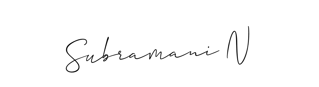 Here are the top 10 professional signature styles for the name Subramani N. These are the best autograph styles you can use for your name. Subramani N signature style 2 images and pictures png