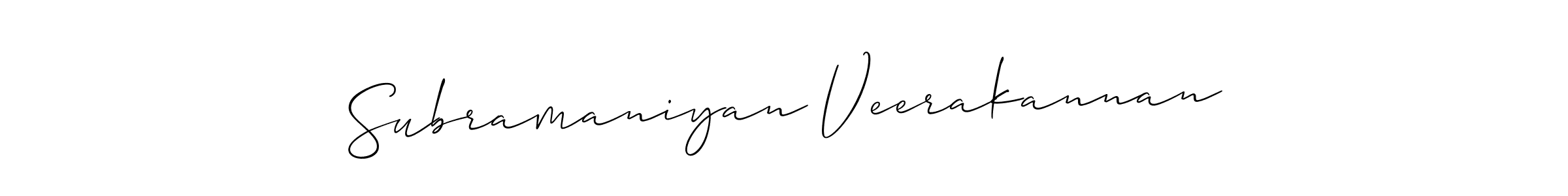 Create a beautiful signature design for name Subramaniyan Veerakannan. With this signature (Allison_Script) fonts, you can make a handwritten signature for free. Subramaniyan Veerakannan signature style 2 images and pictures png