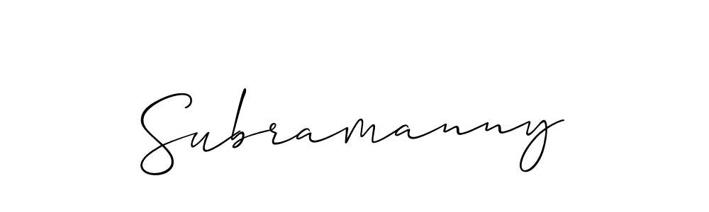 Make a beautiful signature design for name Subramanny. With this signature (Allison_Script) style, you can create a handwritten signature for free. Subramanny signature style 2 images and pictures png