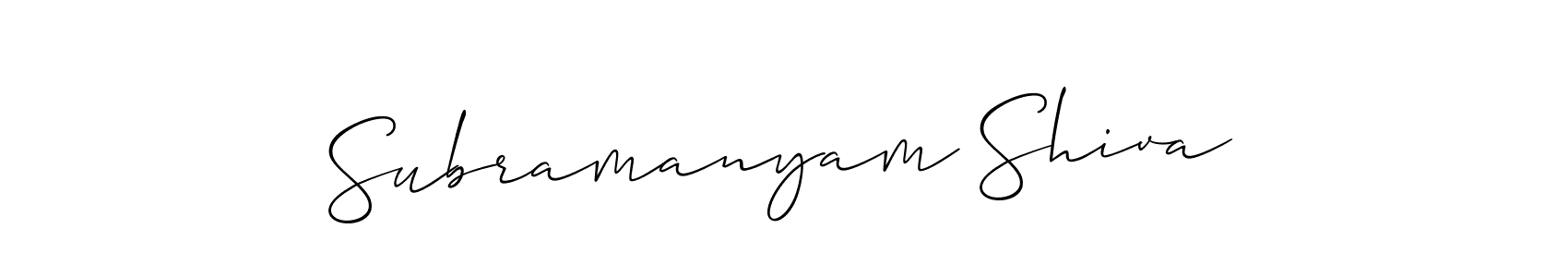 It looks lik you need a new signature style for name Subramanyam Shiva. Design unique handwritten (Allison_Script) signature with our free signature maker in just a few clicks. Subramanyam Shiva signature style 2 images and pictures png