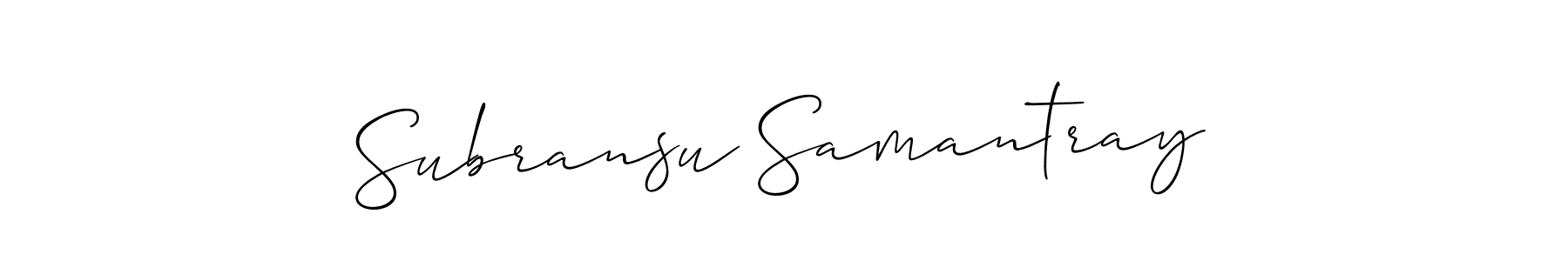 It looks lik you need a new signature style for name Subransu Samantray. Design unique handwritten (Allison_Script) signature with our free signature maker in just a few clicks. Subransu Samantray signature style 2 images and pictures png