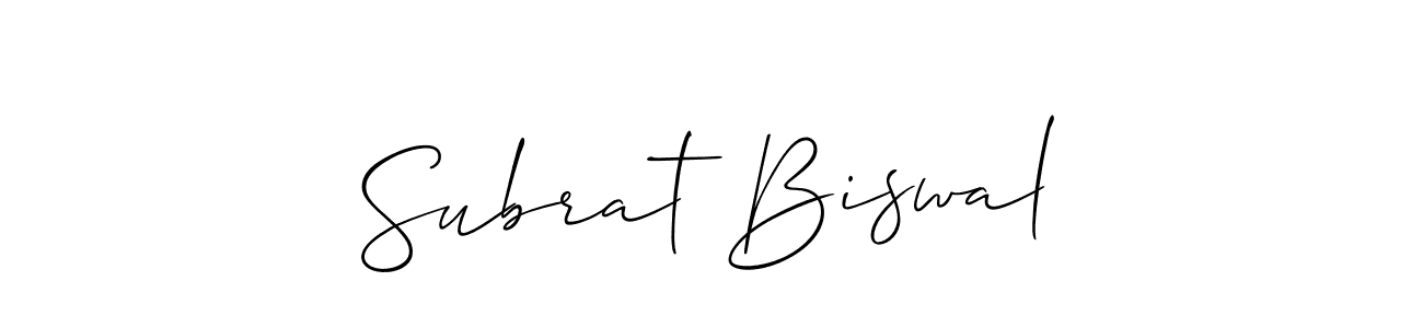 This is the best signature style for the Subrat Biswal name. Also you like these signature font (Allison_Script). Mix name signature. Subrat Biswal signature style 2 images and pictures png