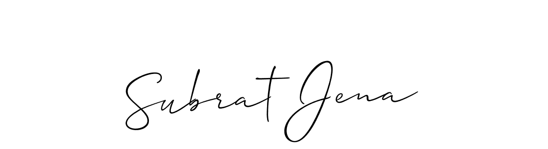 How to make Subrat Jena signature? Allison_Script is a professional autograph style. Create handwritten signature for Subrat Jena name. Subrat Jena signature style 2 images and pictures png