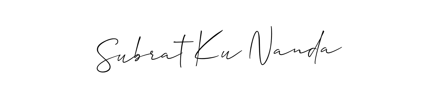 Subrat Ku Nanda stylish signature style. Best Handwritten Sign (Allison_Script) for my name. Handwritten Signature Collection Ideas for my name Subrat Ku Nanda. Subrat Ku Nanda signature style 2 images and pictures png