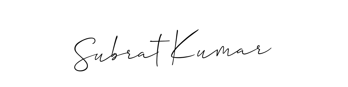 Allison_Script is a professional signature style that is perfect for those who want to add a touch of class to their signature. It is also a great choice for those who want to make their signature more unique. Get Subrat Kumar name to fancy signature for free. Subrat Kumar signature style 2 images and pictures png