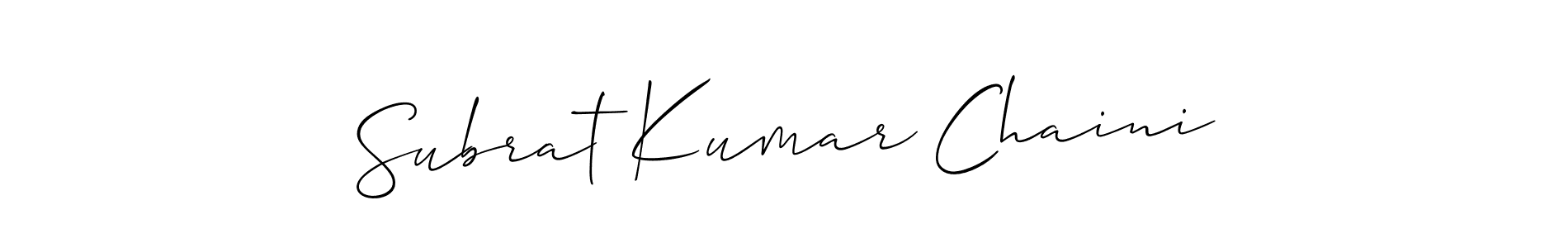 Subrat Kumar Chaini stylish signature style. Best Handwritten Sign (Allison_Script) for my name. Handwritten Signature Collection Ideas for my name Subrat Kumar Chaini. Subrat Kumar Chaini signature style 2 images and pictures png