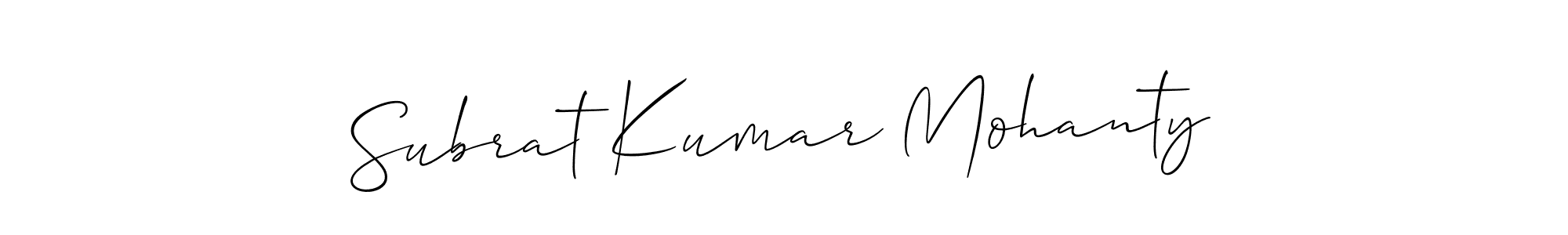 Design your own signature with our free online signature maker. With this signature software, you can create a handwritten (Allison_Script) signature for name Subrat Kumar Mohanty. Subrat Kumar Mohanty signature style 2 images and pictures png