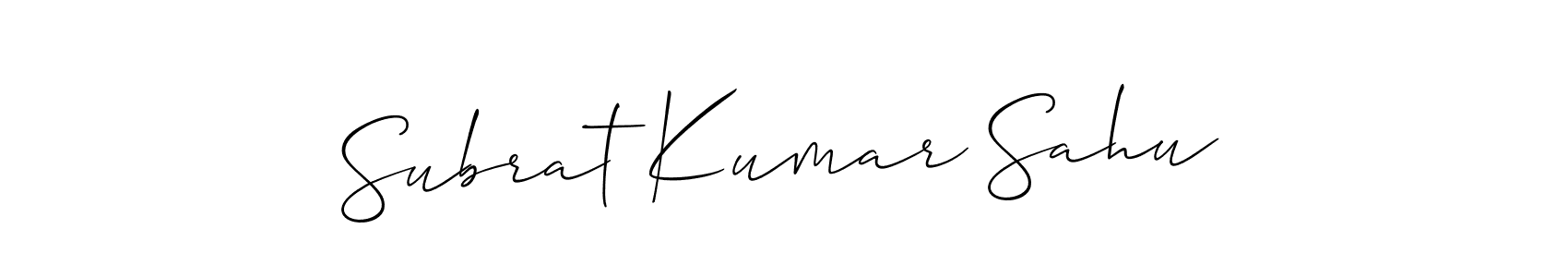 How to make Subrat Kumar Sahu signature? Allison_Script is a professional autograph style. Create handwritten signature for Subrat Kumar Sahu name. Subrat Kumar Sahu signature style 2 images and pictures png