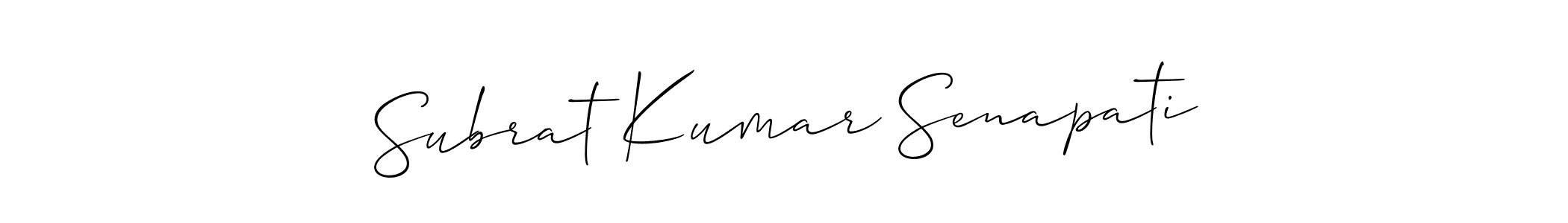 Also You can easily find your signature by using the search form. We will create Subrat Kumar Senapati name handwritten signature images for you free of cost using Allison_Script sign style. Subrat Kumar Senapati signature style 2 images and pictures png