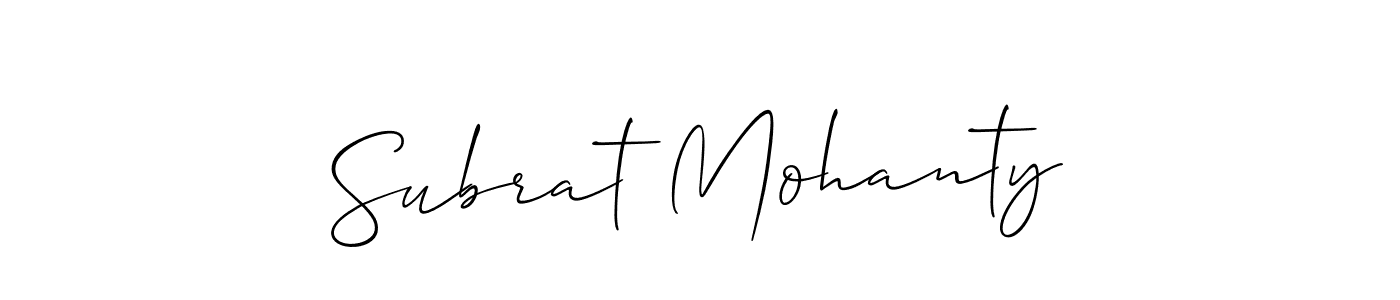 Also You can easily find your signature by using the search form. We will create Subrat Mohanty name handwritten signature images for you free of cost using Allison_Script sign style. Subrat Mohanty signature style 2 images and pictures png