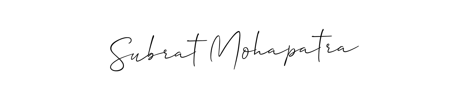 Use a signature maker to create a handwritten signature online. With this signature software, you can design (Allison_Script) your own signature for name Subrat Mohapatra. Subrat Mohapatra signature style 2 images and pictures png