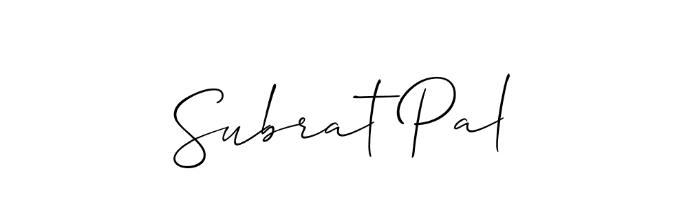 Subrat Pal stylish signature style. Best Handwritten Sign (Allison_Script) for my name. Handwritten Signature Collection Ideas for my name Subrat Pal. Subrat Pal signature style 2 images and pictures png