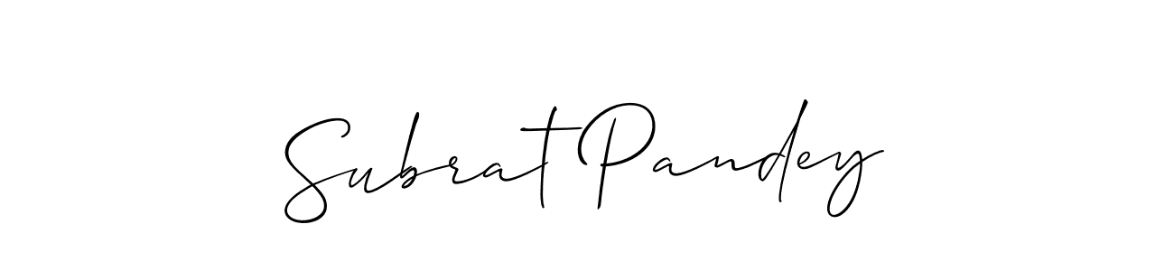 Make a beautiful signature design for name Subrat Pandey. Use this online signature maker to create a handwritten signature for free. Subrat Pandey signature style 2 images and pictures png