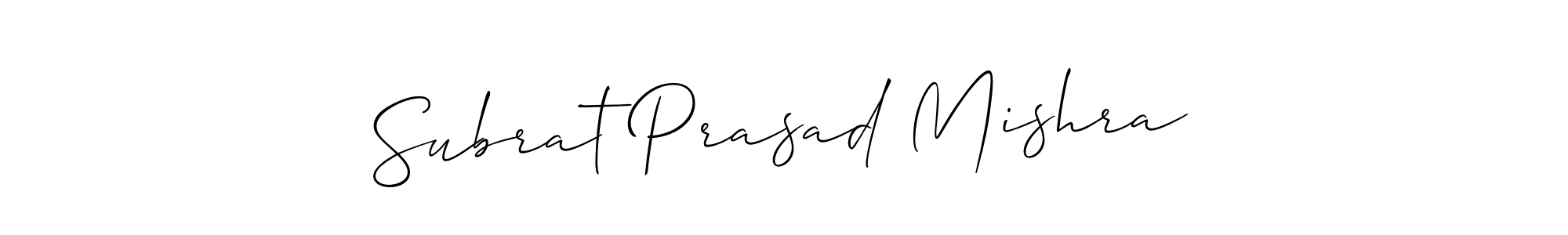 Design your own signature with our free online signature maker. With this signature software, you can create a handwritten (Allison_Script) signature for name Subrat Prasad Mishra. Subrat Prasad Mishra signature style 2 images and pictures png