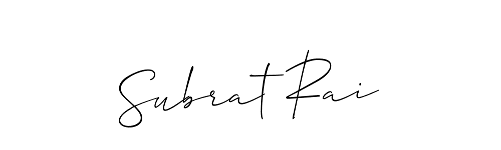 Similarly Allison_Script is the best handwritten signature design. Signature creator online .You can use it as an online autograph creator for name Subrat Rai. Subrat Rai signature style 2 images and pictures png