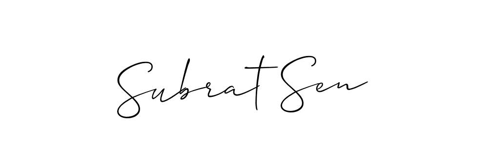 How to Draw Subrat Sen signature style? Allison_Script is a latest design signature styles for name Subrat Sen. Subrat Sen signature style 2 images and pictures png