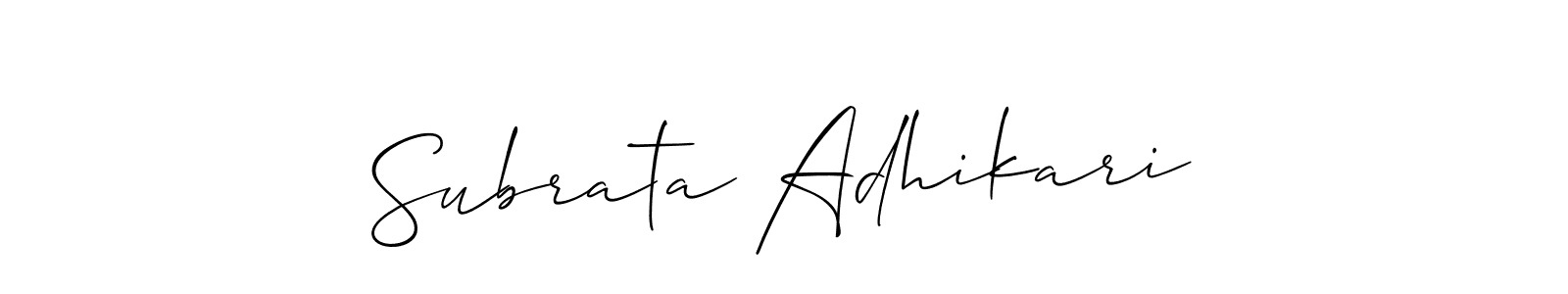 How to make Subrata Adhikari signature? Allison_Script is a professional autograph style. Create handwritten signature for Subrata Adhikari name. Subrata Adhikari signature style 2 images and pictures png