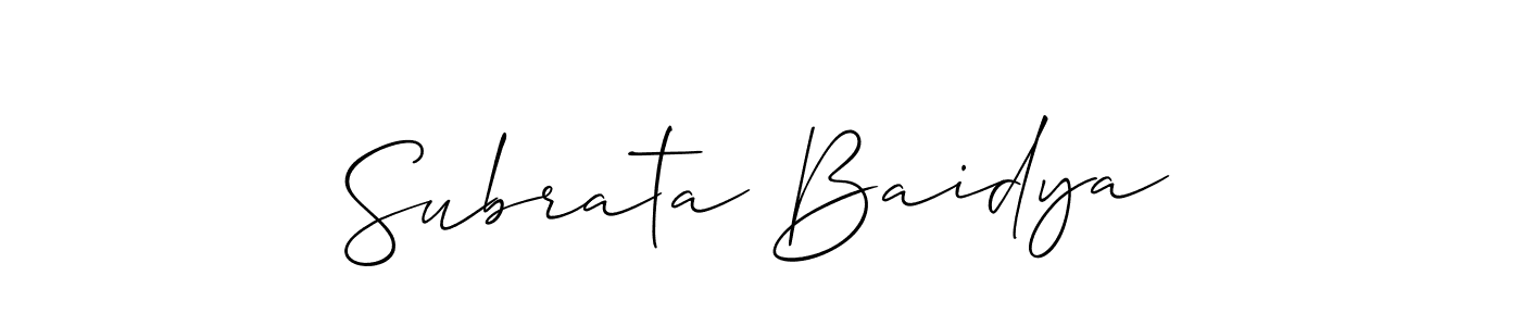 How to Draw Subrata Baidya signature style? Allison_Script is a latest design signature styles for name Subrata Baidya. Subrata Baidya signature style 2 images and pictures png