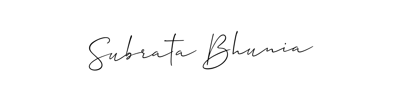 The best way (Allison_Script) to make a short signature is to pick only two or three words in your name. The name Subrata Bhunia include a total of six letters. For converting this name. Subrata Bhunia signature style 2 images and pictures png