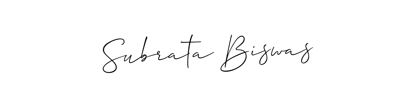 How to make Subrata Biswas signature? Allison_Script is a professional autograph style. Create handwritten signature for Subrata Biswas name. Subrata Biswas signature style 2 images and pictures png
