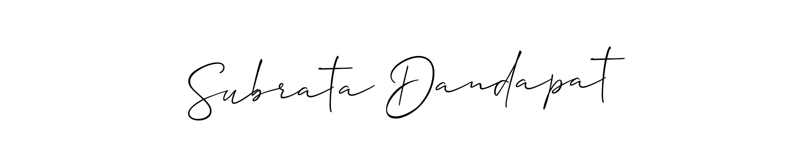 Also we have Subrata Dandapat name is the best signature style. Create professional handwritten signature collection using Allison_Script autograph style. Subrata Dandapat signature style 2 images and pictures png