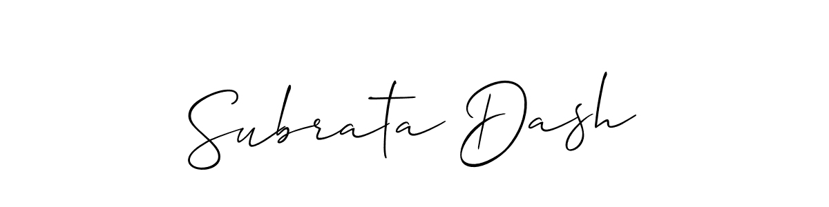 How to make Subrata Dash name signature. Use Allison_Script style for creating short signs online. This is the latest handwritten sign. Subrata Dash signature style 2 images and pictures png