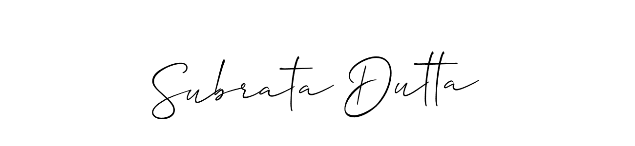 How to Draw Subrata Dutta signature style? Allison_Script is a latest design signature styles for name Subrata Dutta. Subrata Dutta signature style 2 images and pictures png