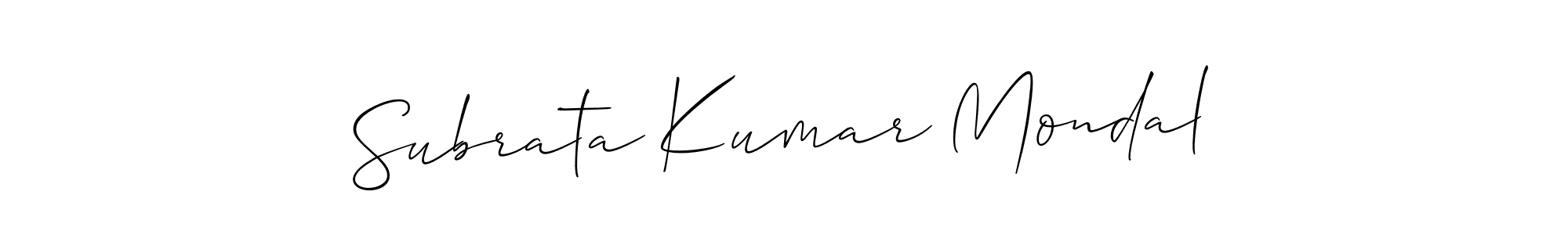 Subrata Kumar Mondal stylish signature style. Best Handwritten Sign (Allison_Script) for my name. Handwritten Signature Collection Ideas for my name Subrata Kumar Mondal. Subrata Kumar Mondal signature style 2 images and pictures png
