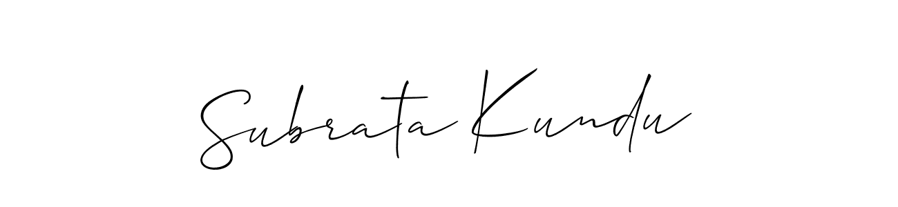How to make Subrata Kundu signature? Allison_Script is a professional autograph style. Create handwritten signature for Subrata Kundu name. Subrata Kundu signature style 2 images and pictures png