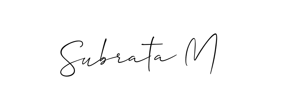 Make a short Subrata M signature style. Manage your documents anywhere anytime using Allison_Script. Create and add eSignatures, submit forms, share and send files easily. Subrata M signature style 2 images and pictures png