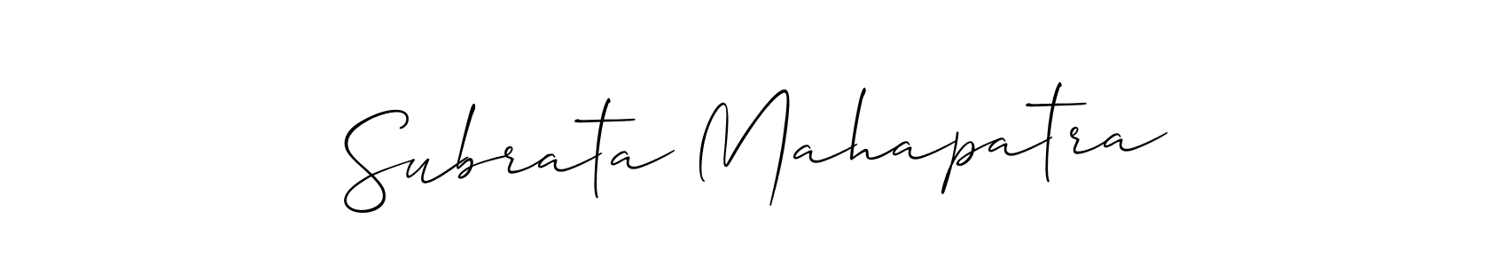 Also we have Subrata Mahapatra name is the best signature style. Create professional handwritten signature collection using Allison_Script autograph style. Subrata Mahapatra signature style 2 images and pictures png