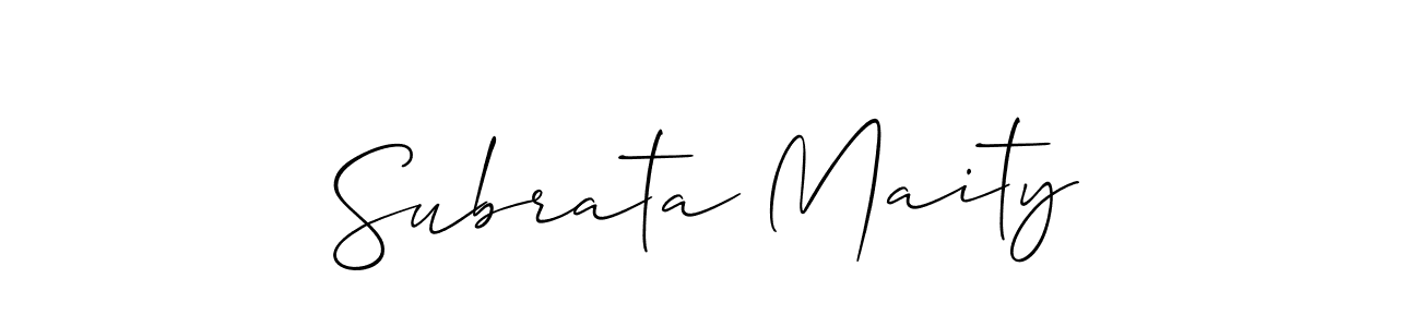 You should practise on your own different ways (Allison_Script) to write your name (Subrata Maity) in signature. don't let someone else do it for you. Subrata Maity signature style 2 images and pictures png