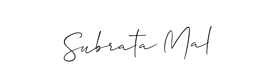 Also we have Subrata Mal name is the best signature style. Create professional handwritten signature collection using Allison_Script autograph style. Subrata Mal signature style 2 images and pictures png