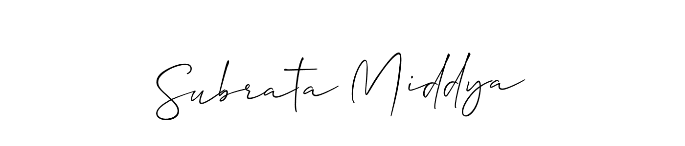 Also You can easily find your signature by using the search form. We will create Subrata Middya name handwritten signature images for you free of cost using Allison_Script sign style. Subrata Middya signature style 2 images and pictures png