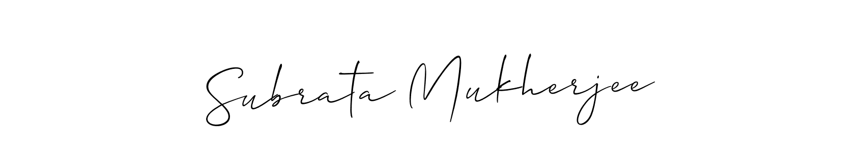 The best way (Allison_Script) to make a short signature is to pick only two or three words in your name. The name Subrata Mukherjee include a total of six letters. For converting this name. Subrata Mukherjee signature style 2 images and pictures png