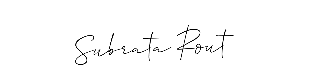 This is the best signature style for the Subrata Rout name. Also you like these signature font (Allison_Script). Mix name signature. Subrata Rout signature style 2 images and pictures png