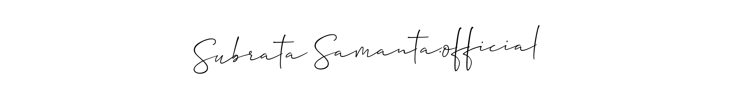 Similarly Allison_Script is the best handwritten signature design. Signature creator online .You can use it as an online autograph creator for name Subrata Samanta.official. Subrata Samanta.official signature style 2 images and pictures png