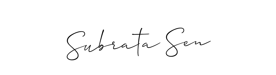 How to make Subrata Sen signature? Allison_Script is a professional autograph style. Create handwritten signature for Subrata Sen name. Subrata Sen signature style 2 images and pictures png