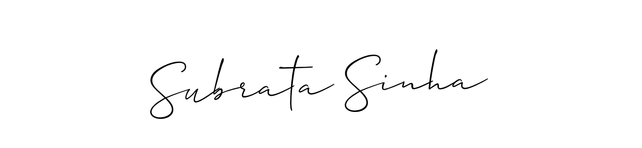 How to Draw Subrata Sinha signature style? Allison_Script is a latest design signature styles for name Subrata Sinha. Subrata Sinha signature style 2 images and pictures png