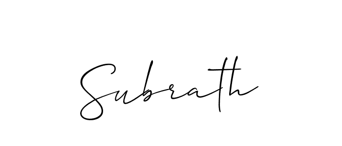 Similarly Allison_Script is the best handwritten signature design. Signature creator online .You can use it as an online autograph creator for name Subrath. Subrath signature style 2 images and pictures png