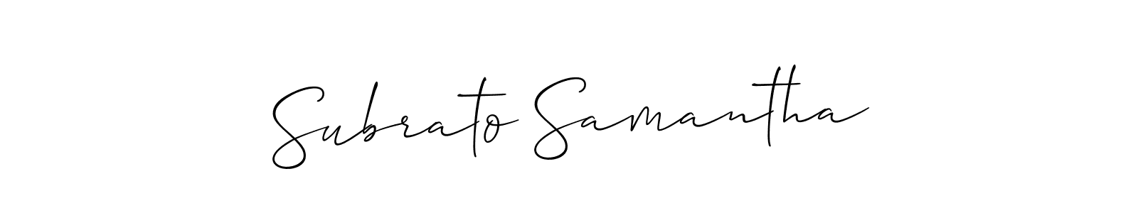 Once you've used our free online signature maker to create your best signature Allison_Script style, it's time to enjoy all of the benefits that Subrato Samantha name signing documents. Subrato Samantha signature style 2 images and pictures png