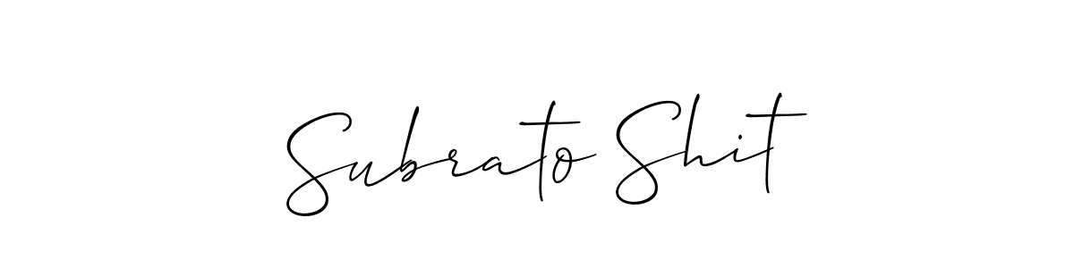 How to make Subrato Shit name signature. Use Allison_Script style for creating short signs online. This is the latest handwritten sign. Subrato Shit signature style 2 images and pictures png