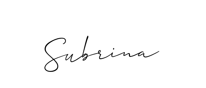 Make a short Subrina signature style. Manage your documents anywhere anytime using Allison_Script. Create and add eSignatures, submit forms, share and send files easily. Subrina signature style 2 images and pictures png